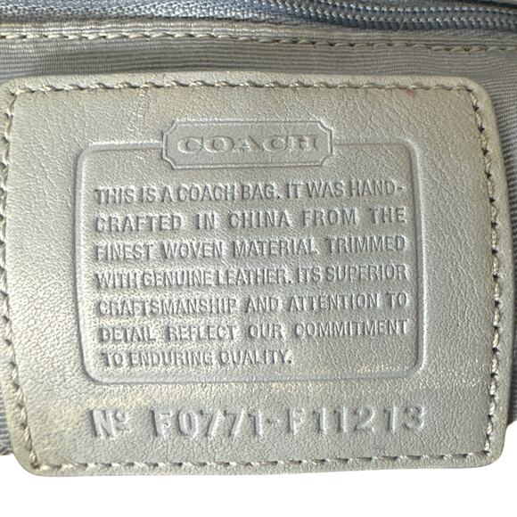 Y2K COACH Blue Wool Baguette Mini Purse Shoulder Bag - Picture 5 of 8